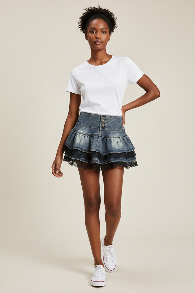 Jupe Short En Jean Femme