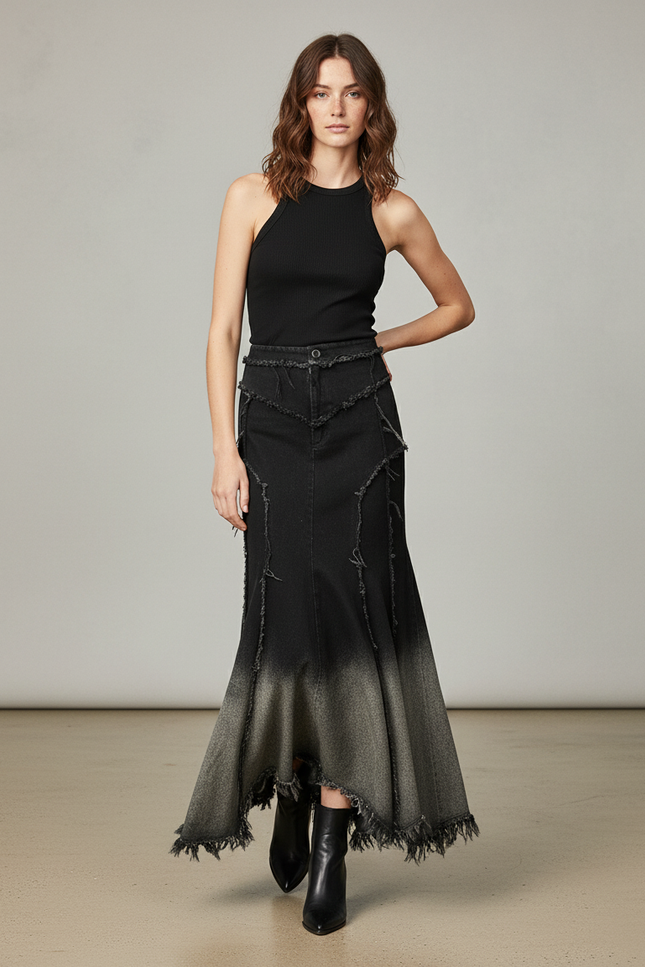 Jupe Jean Dégradé Sirène Chic