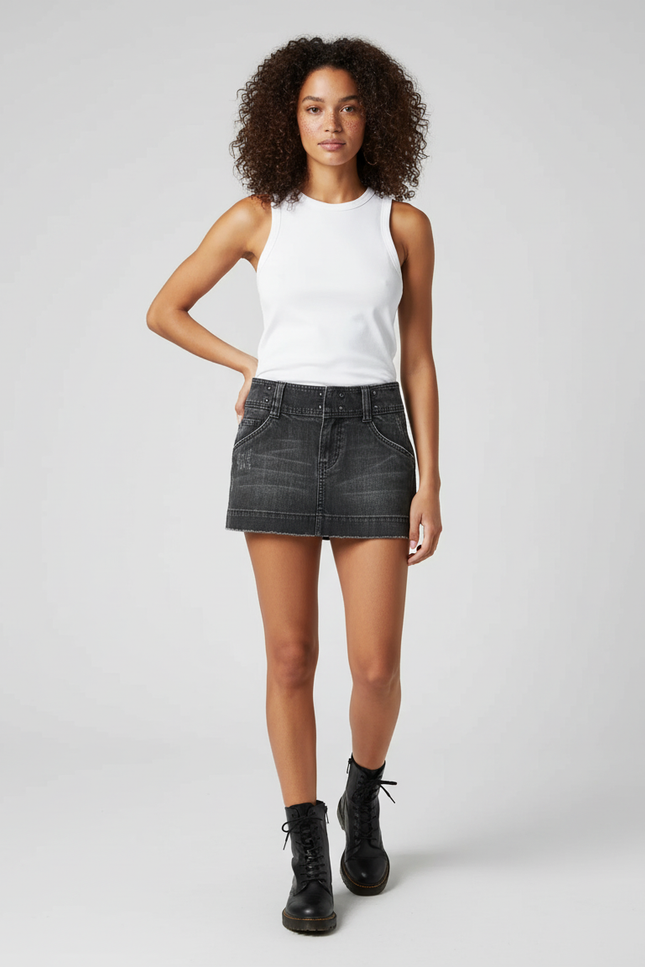 Jupe En Jean Taille Basse