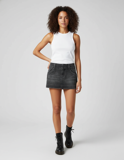 Jupe En Jean Taille Basse