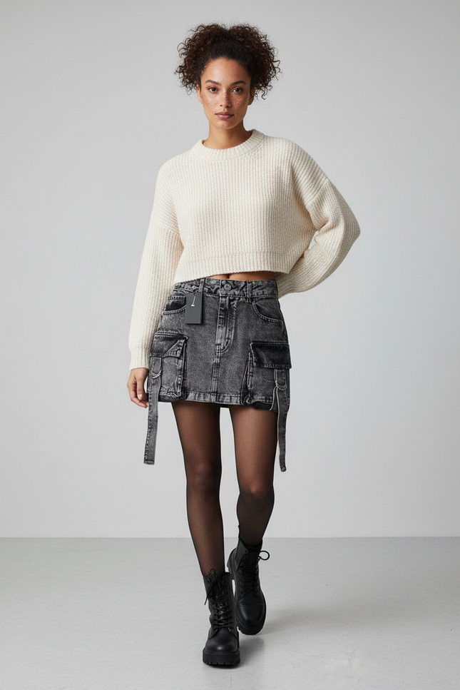 Jupe En Jean Militaire