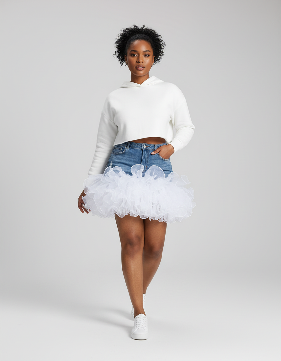 Jupe Boule En Jean Femme