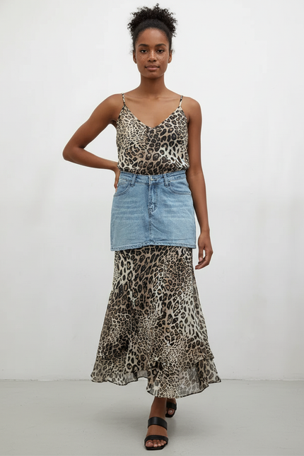 Jupe Jean Mini Bleu Clair Chic