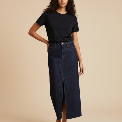 Collection image for: Jupe En Jean Bleu Foncé