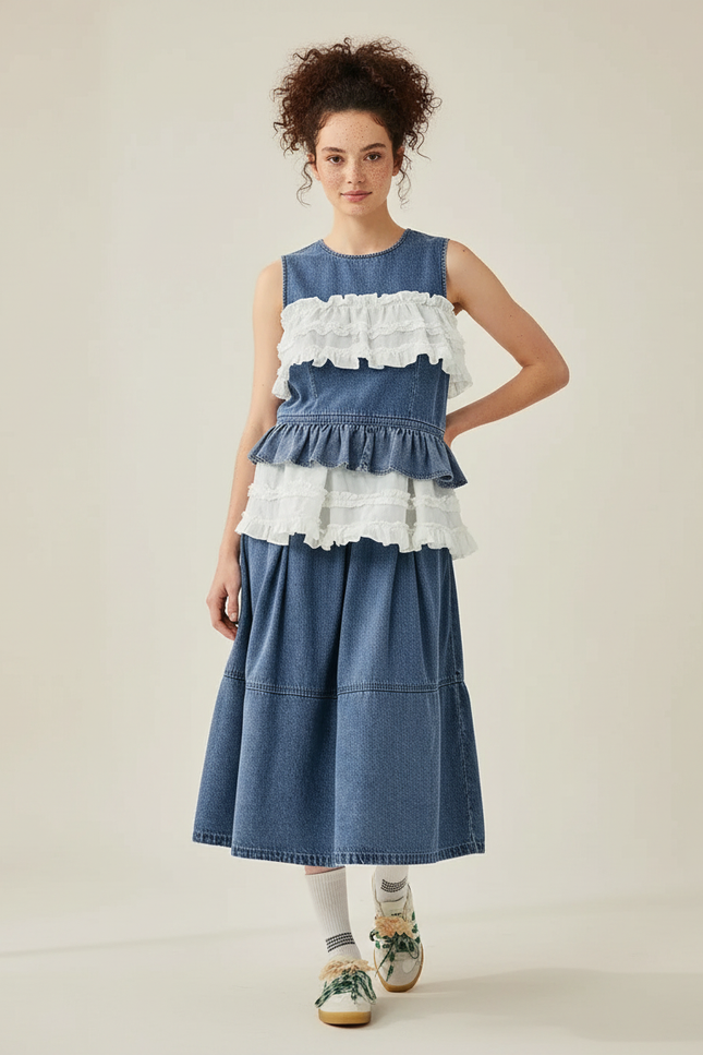 Jupe En Jean Trapeze Femme