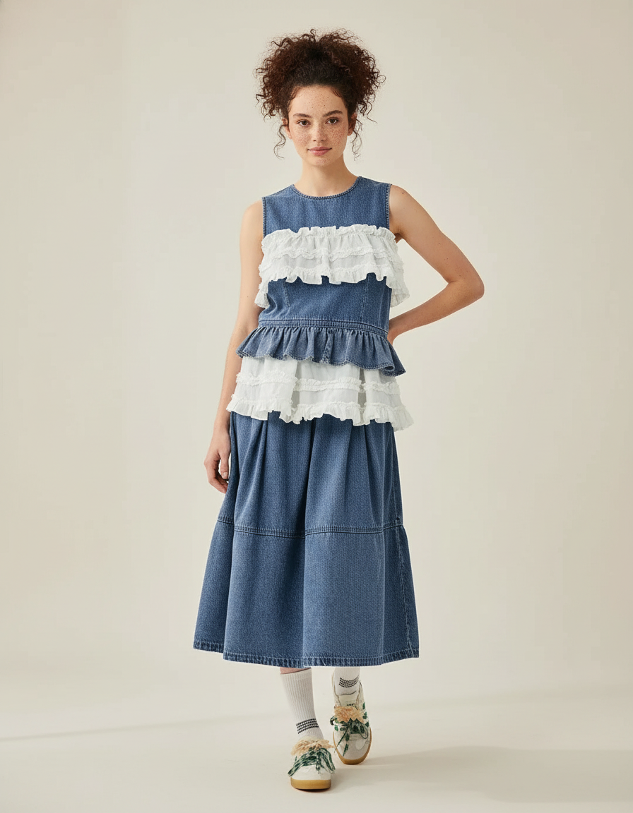 Jupe En Jean Trapeze Femme