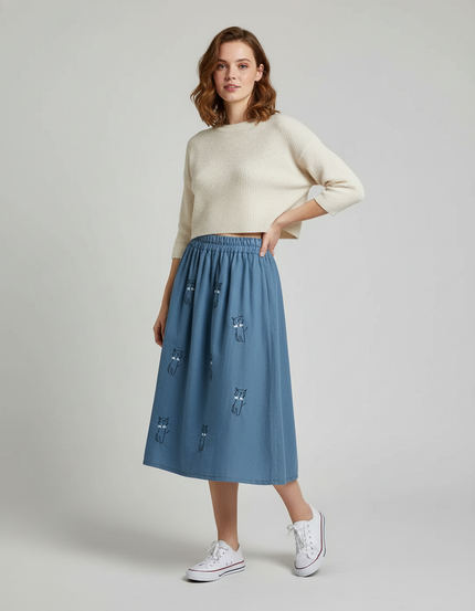 Jupe En Jean Midi Femme