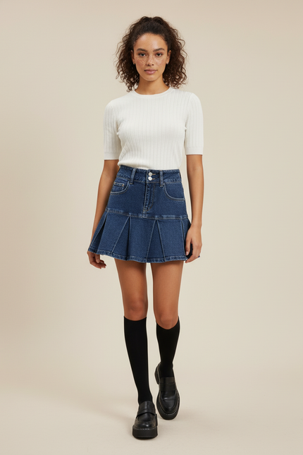 Mini Jupe Short En Jean