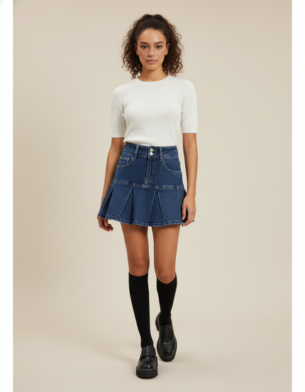 Mini Jupe Short En Jean
