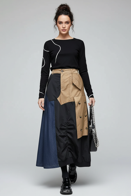 Jupe En Jean Avec Boutons