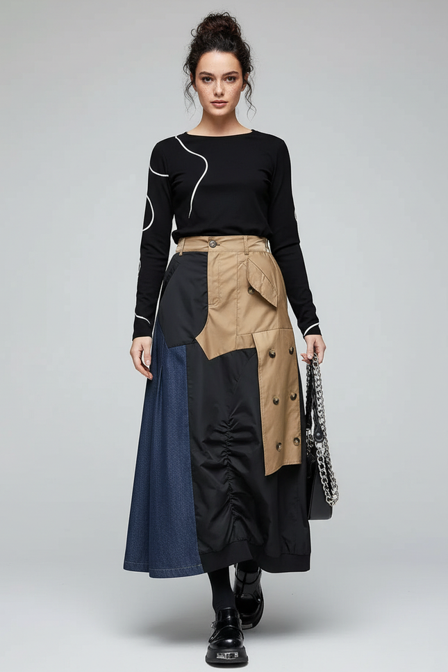 Jupe En Jean Avec Boutons