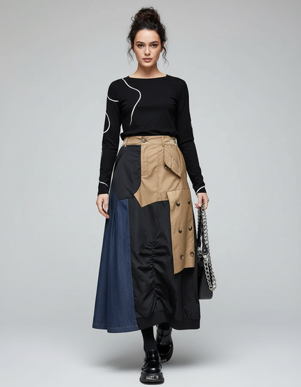 Jupe En Jean Avec Boutons