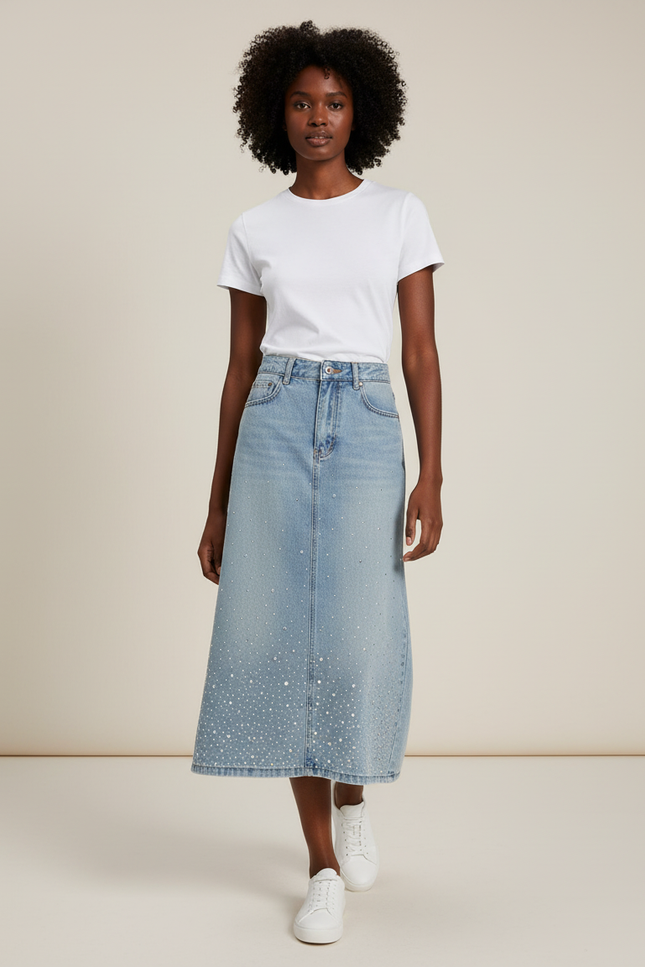 Jupe En Jean Strass