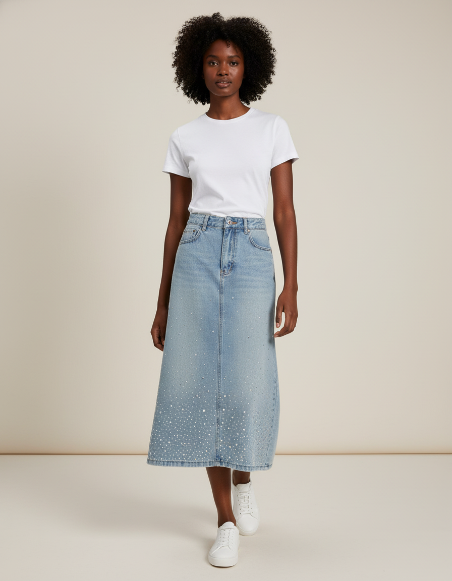 Jupe En Jean Strass