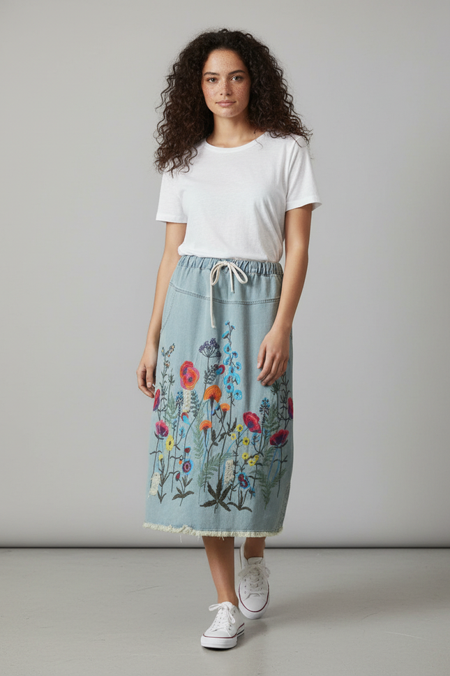 Jupe En Jean Bleu Clair