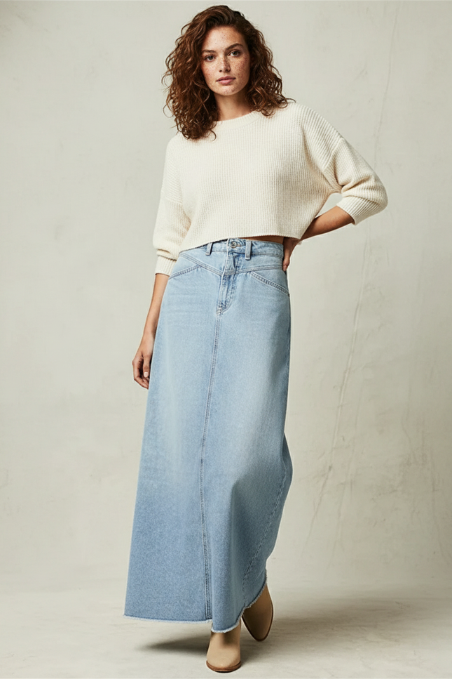 Jupe En Jean Effilochée