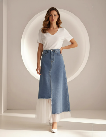 Jupe En Jean Asymétrique