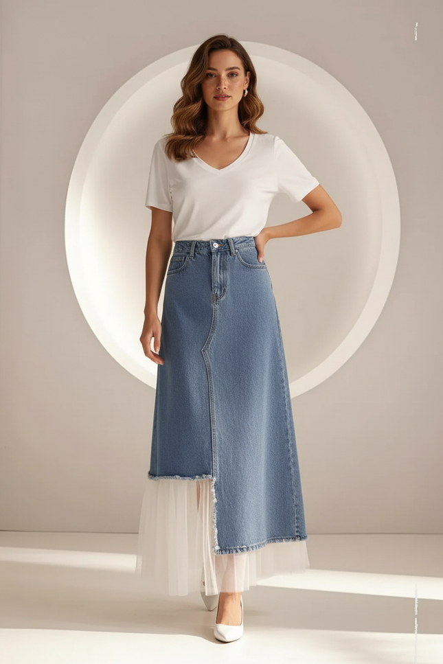 Jupe En Jean Asymétrique
