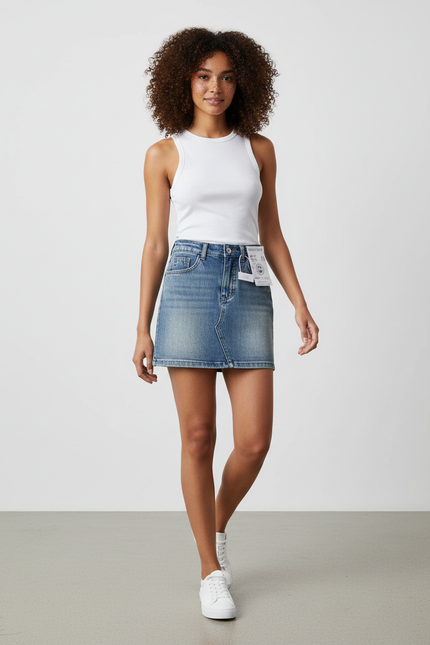 Jupe Jean Mini Vintage Décontractée