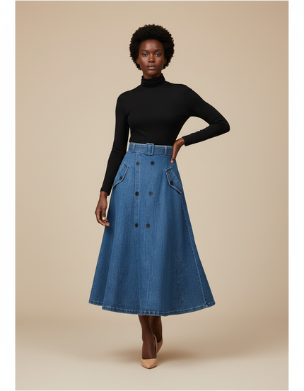 Jupe En Jean Ceinture