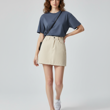 Collection image for: Jupe En Jean Beige