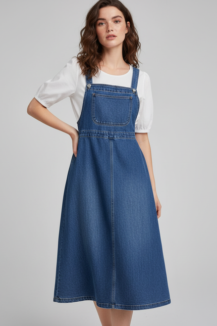 Jupe En Jean Avec Bretelles