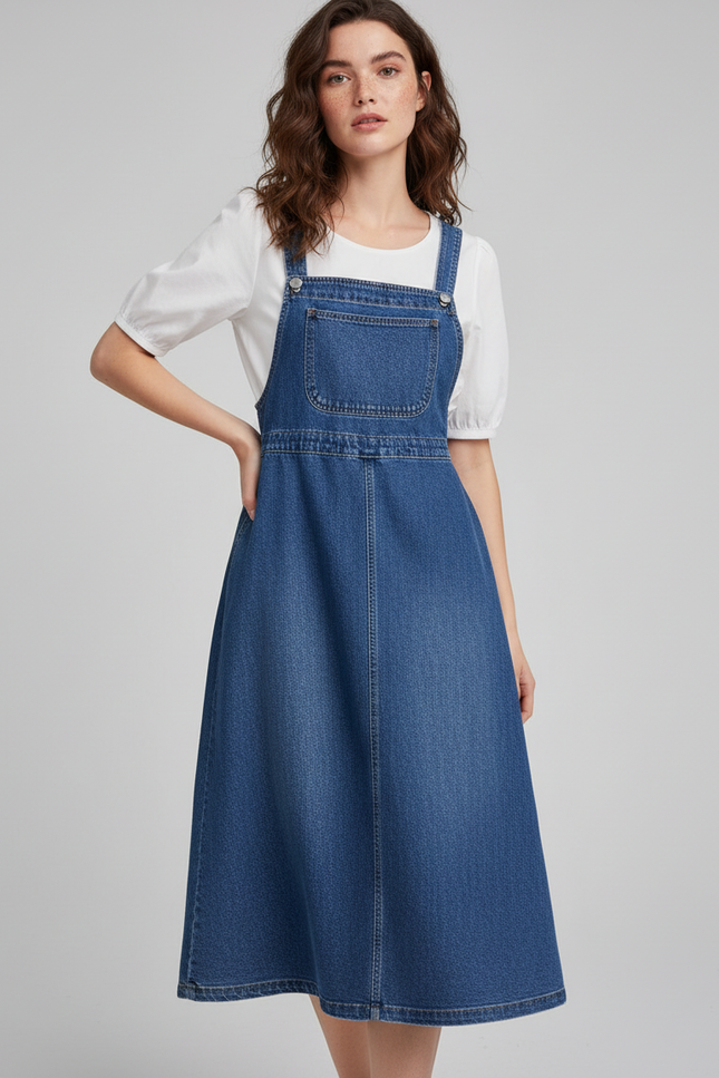 Jupe En Jean Avec Bretelles