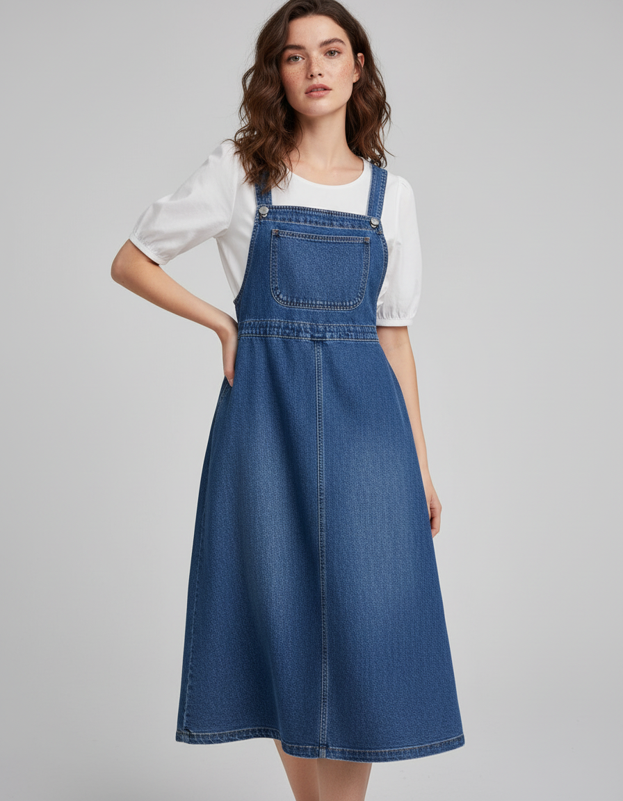 Jupe En Jean Avec Bretelles