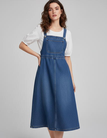 Jupe En Jean Avec Bretelles