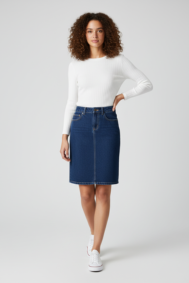Jupe Crayon En Jean Femme