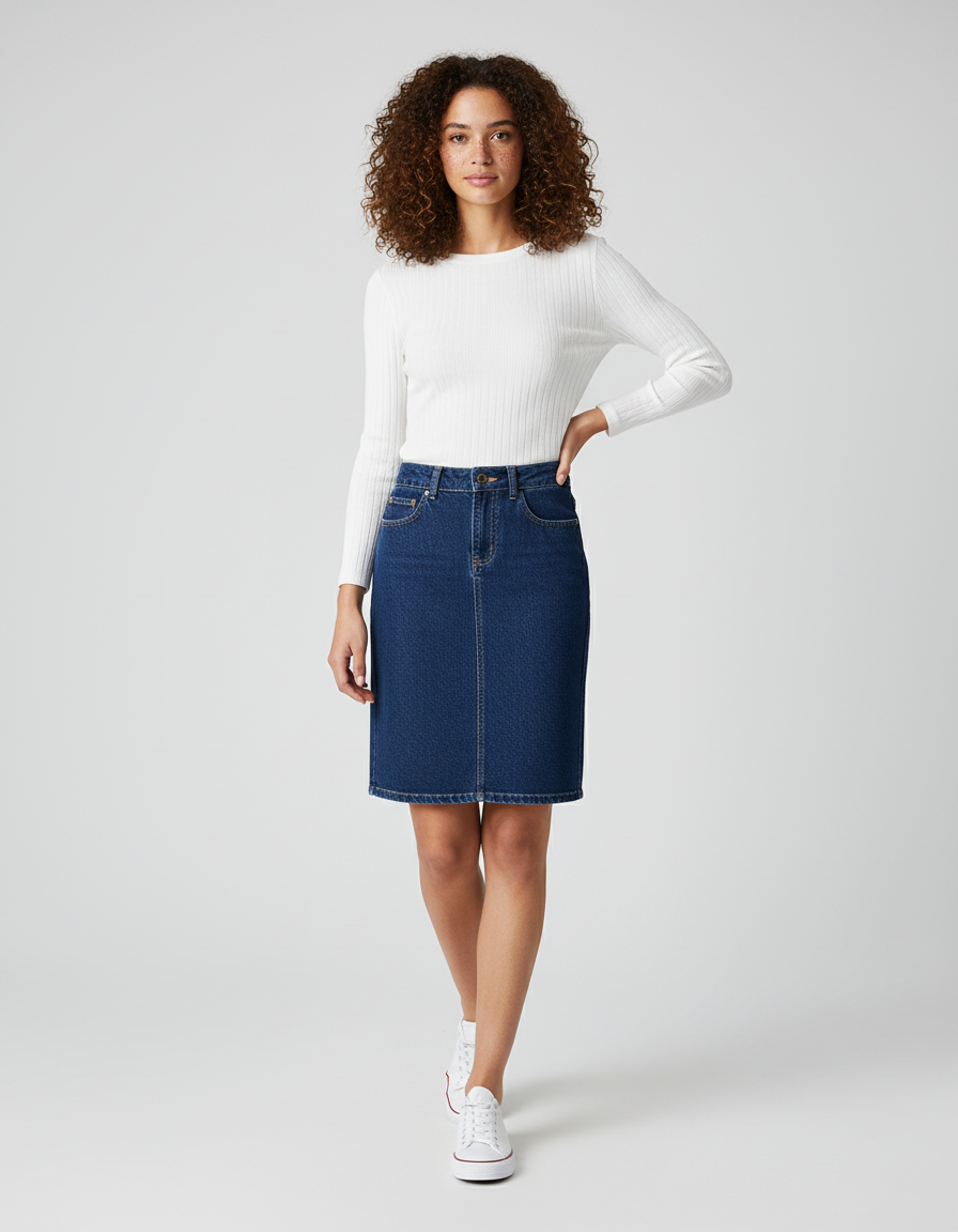 Jupe Crayon En Jean Femme