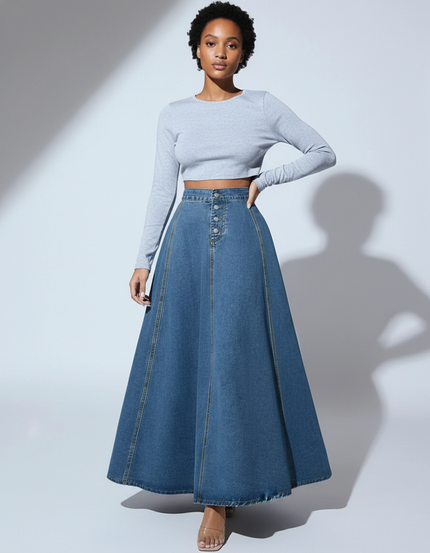 Jupe En Jean Femme Longue