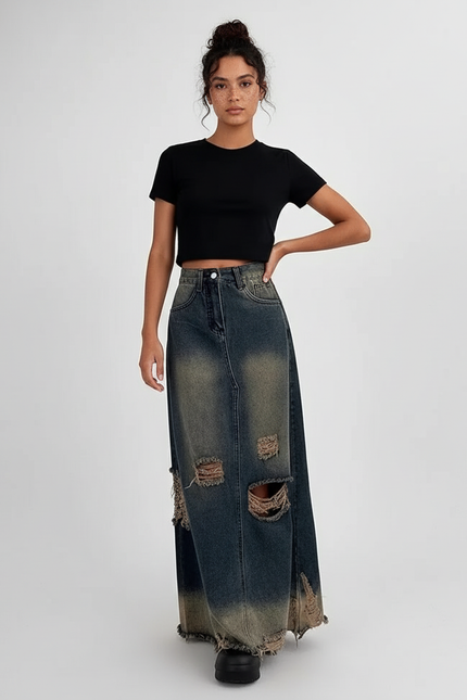 Jupe En Jean Déchiré