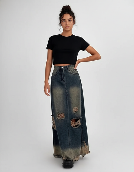 Jupe En Jean Déchiré