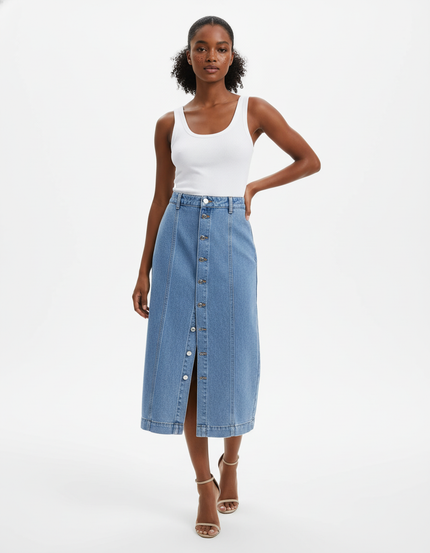 Jupe En Jean Fente Devant