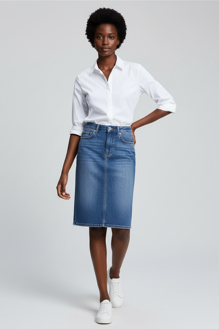 Jupe En Jean Fourreau