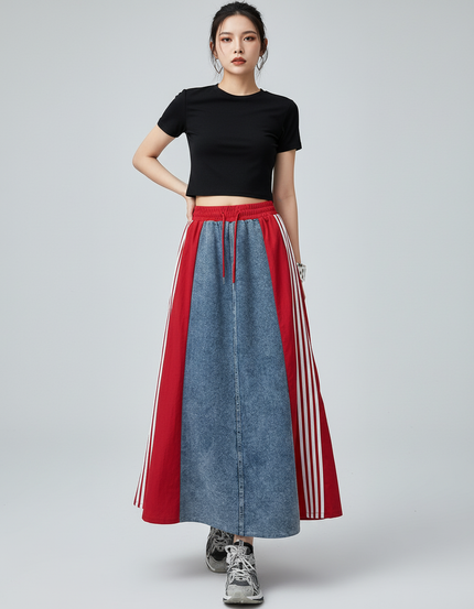 Jupe En Jean Longue Patchwork