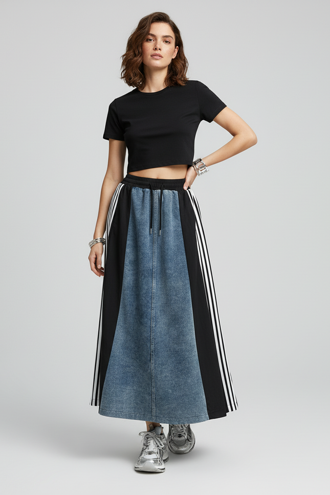 Jupe En Jean Patchwork