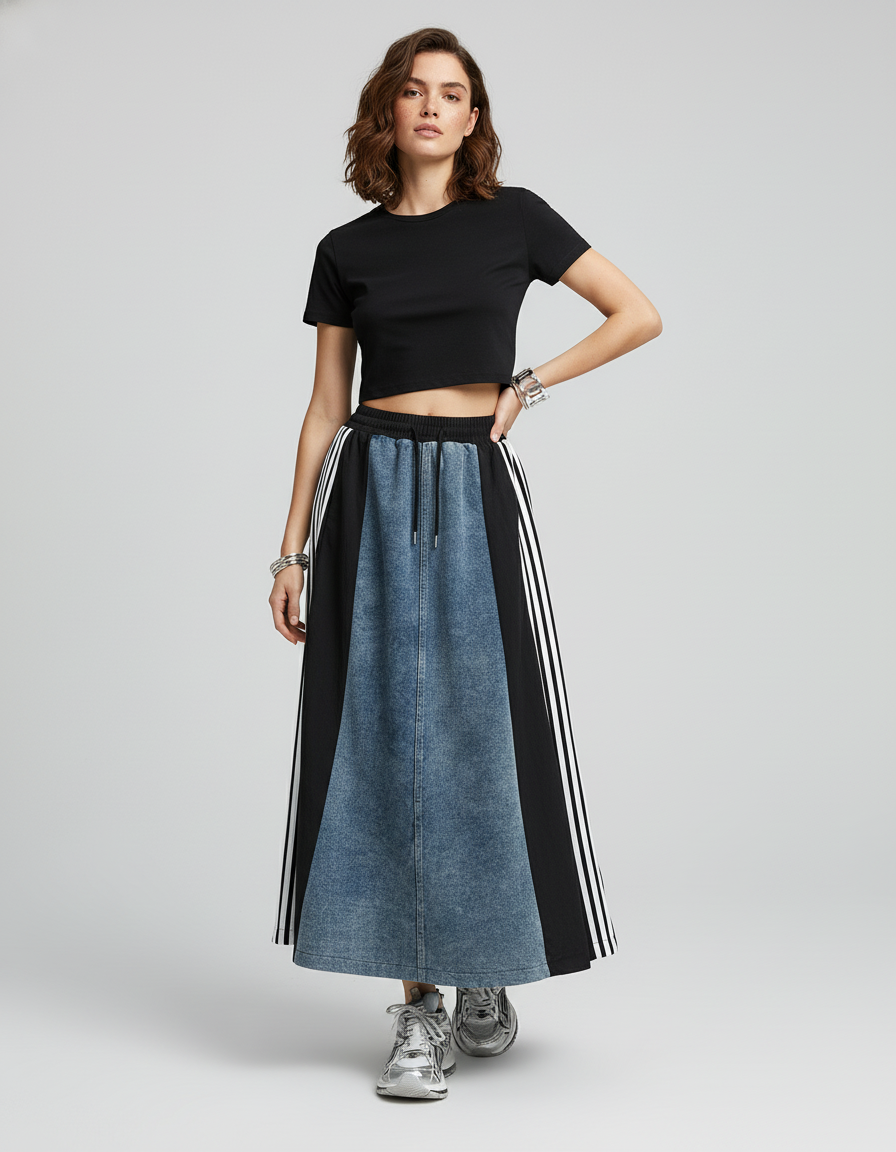 Jupe En Jean Patchwork