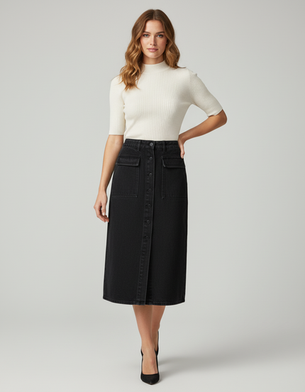 Jupe En Jean Noir Hiver