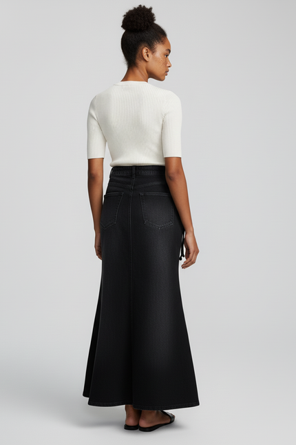 Jupe Jean Noire Sirène Chic