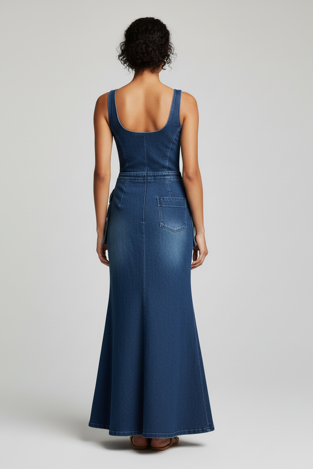 Ensemble En Jean Jupe Longue