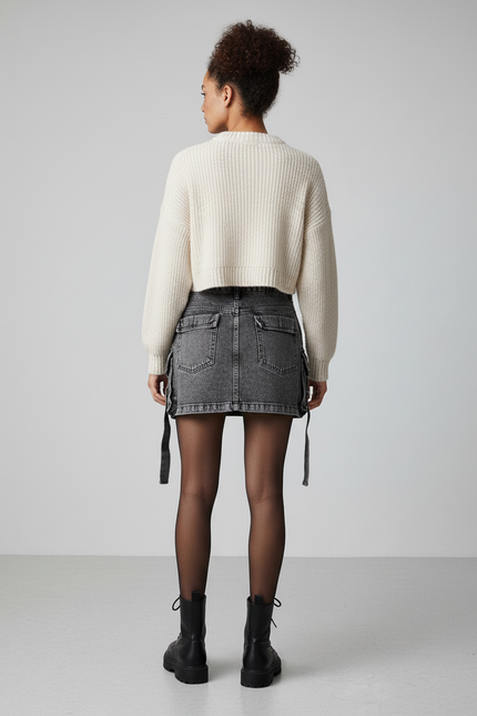 Jupe En Jean Militaire