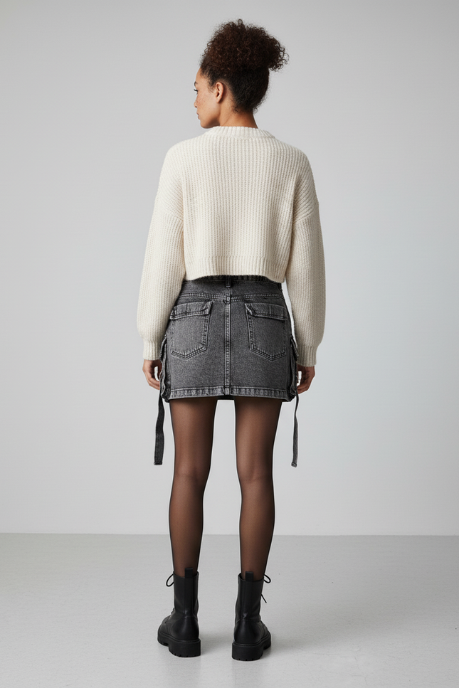 Jupe En Jean Militaire