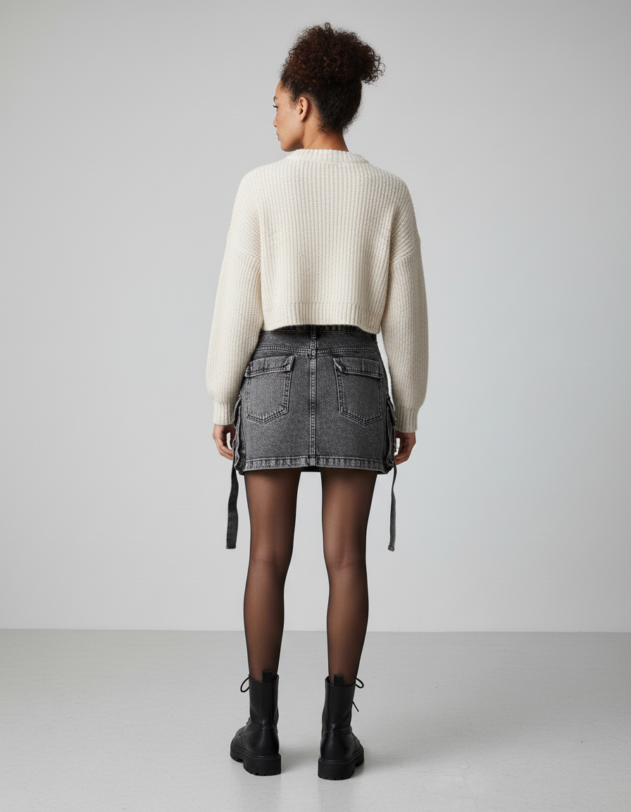 Jupe En Jean Militaire