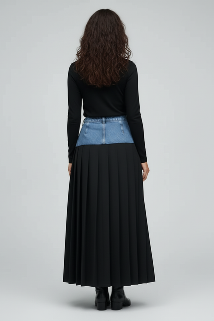 Jupe En Jean Bicolore