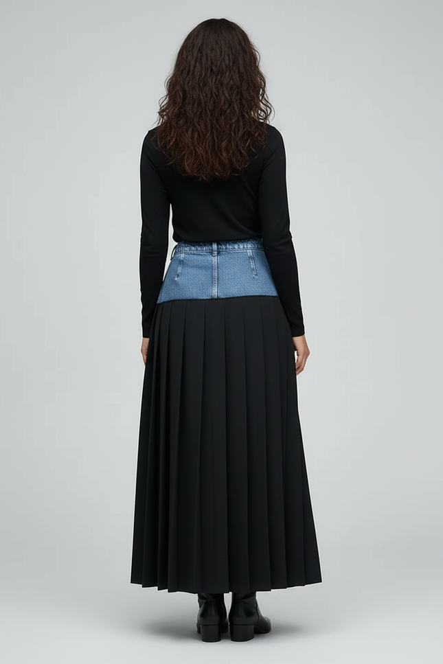 Jupe En Jean Bicolore