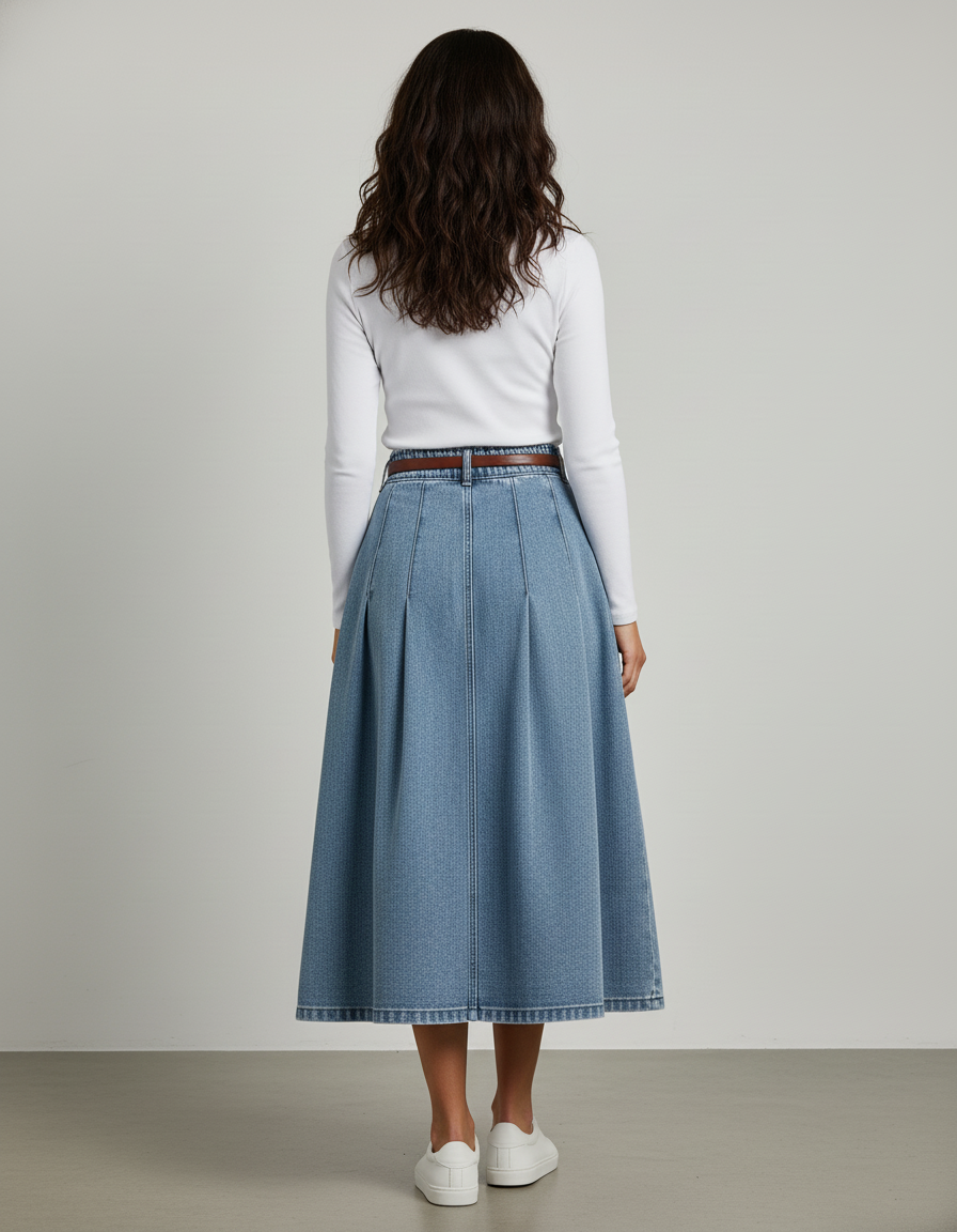 Jupe En Jean Evasee Longue