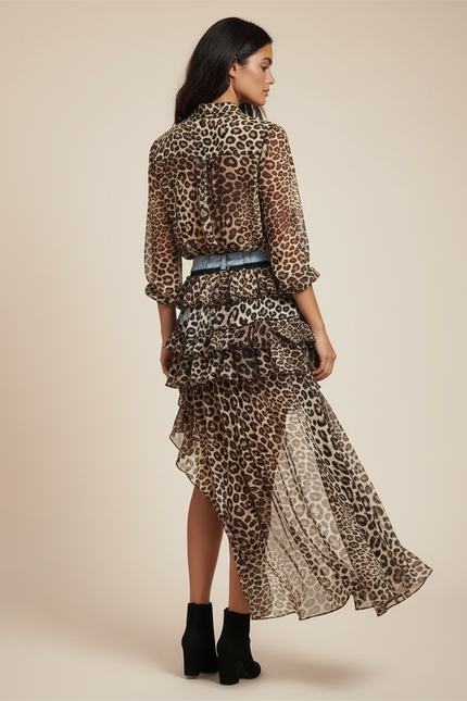 Jupe Jean Denim Clair Contrastant Chic