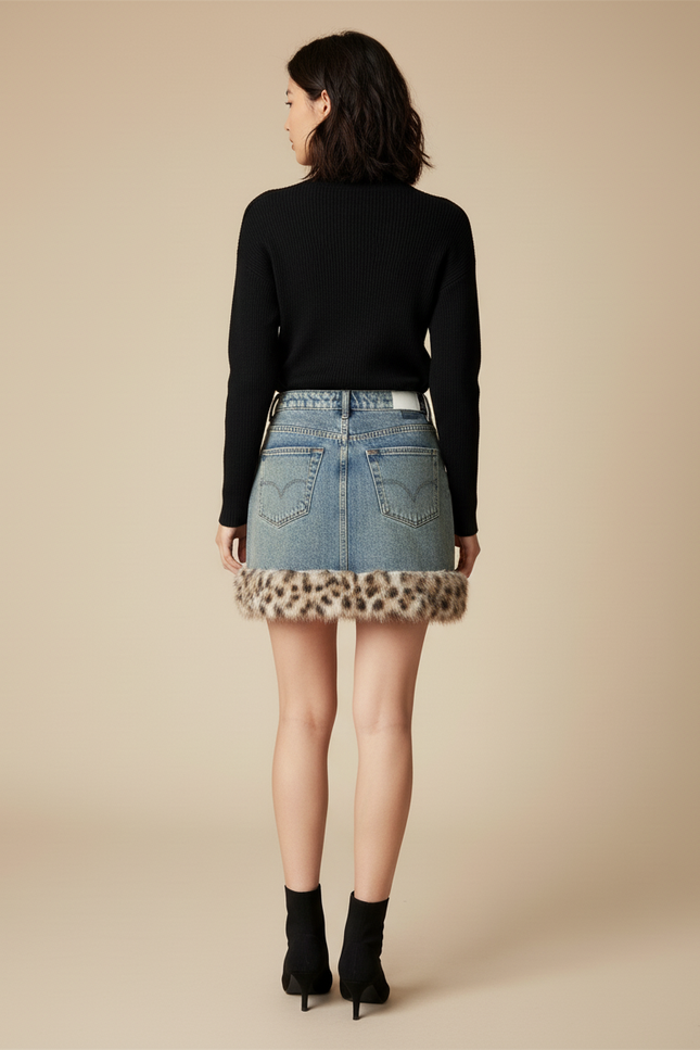 Jupe En Jean Avec Perle